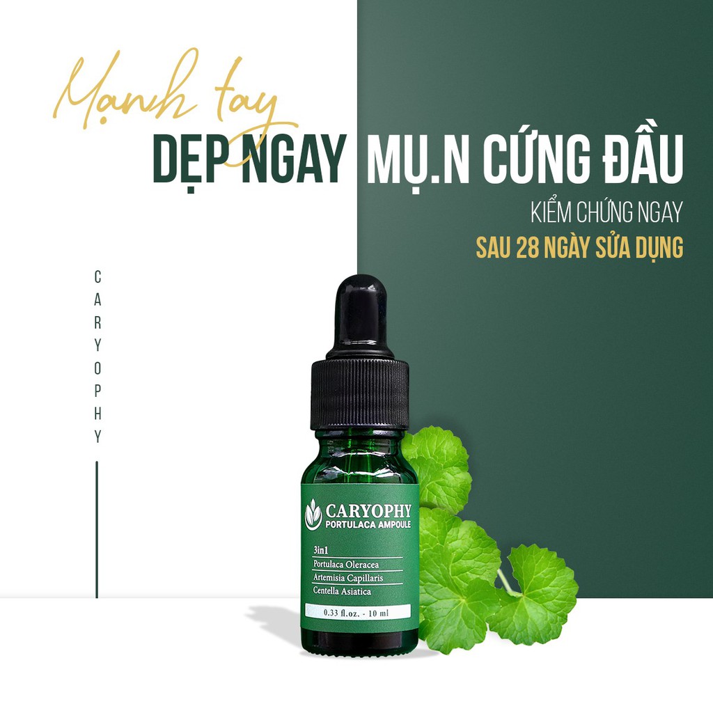 Serum dành cho da dầu mụn ngăn ngừa ẩn mụn bọc mụn trứng cá các loại mụn và thâm Caryophy hàn quốc 1ml | BigBuy360 - bigbuy360.vn