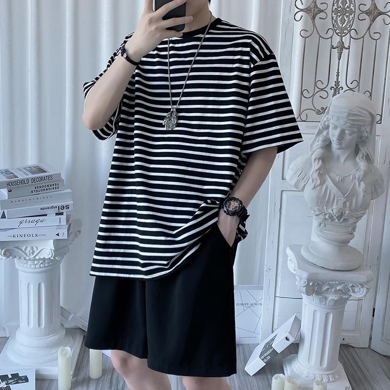 Áo Thun Cotton Ngắn Tay Dáng Ôm Thời Trang Nam Tính