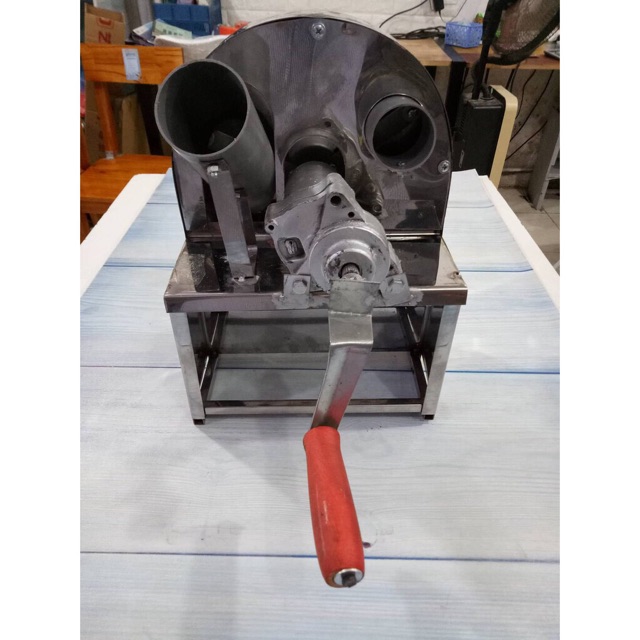 Máy thái hành tỏi quay tay Inox + 3 lưỡi dao