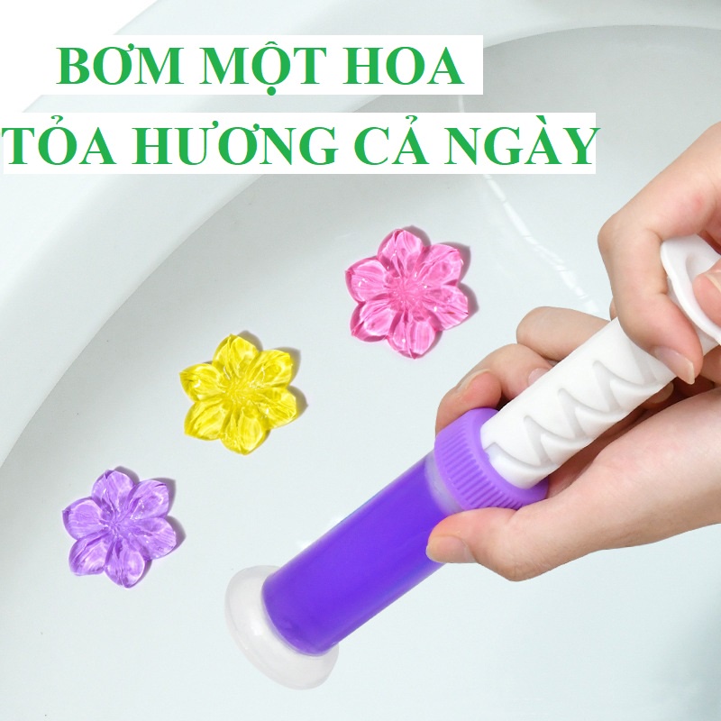 Gel khử mùi bồn cầu hình hoa (hàng chất lượng), chất tẩy bồn cầu, khử mùi toilet, toilet gel cleaner Teddy Bears store