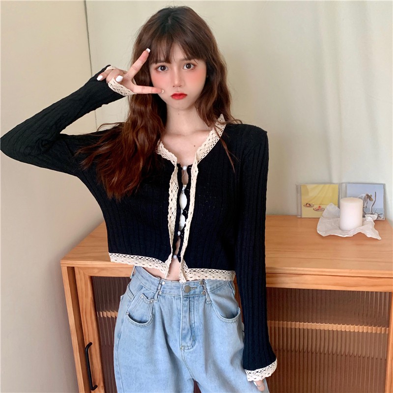 Áo Nữ Tay Dài Cổ Chữ V Thời Trang Quyến Rũ | BigBuy360 - bigbuy360.vn