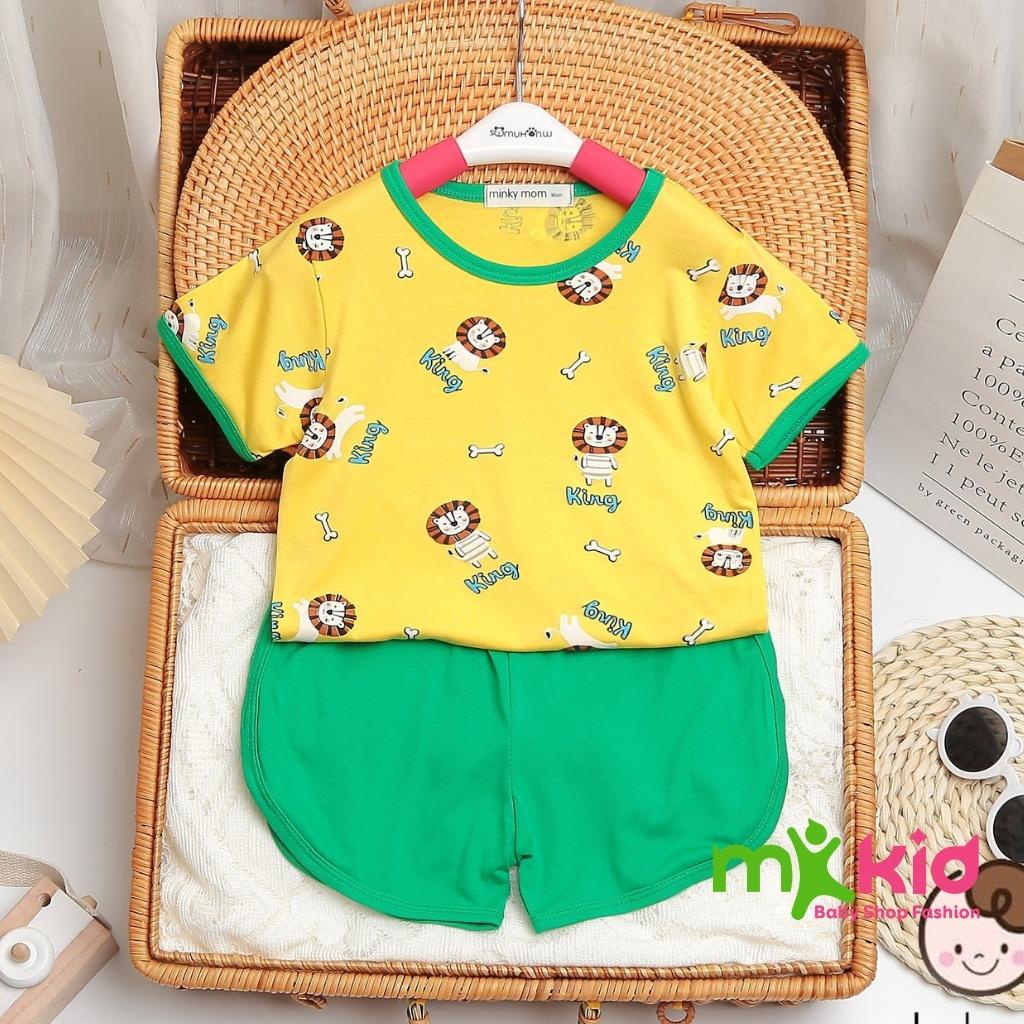 Bộ Cộc Tay Cho Bé - Bộ Minky Mom Cộc Tay Chất Thun Lạnh Cao Cấp Siêu Mềm Mịn Mát .