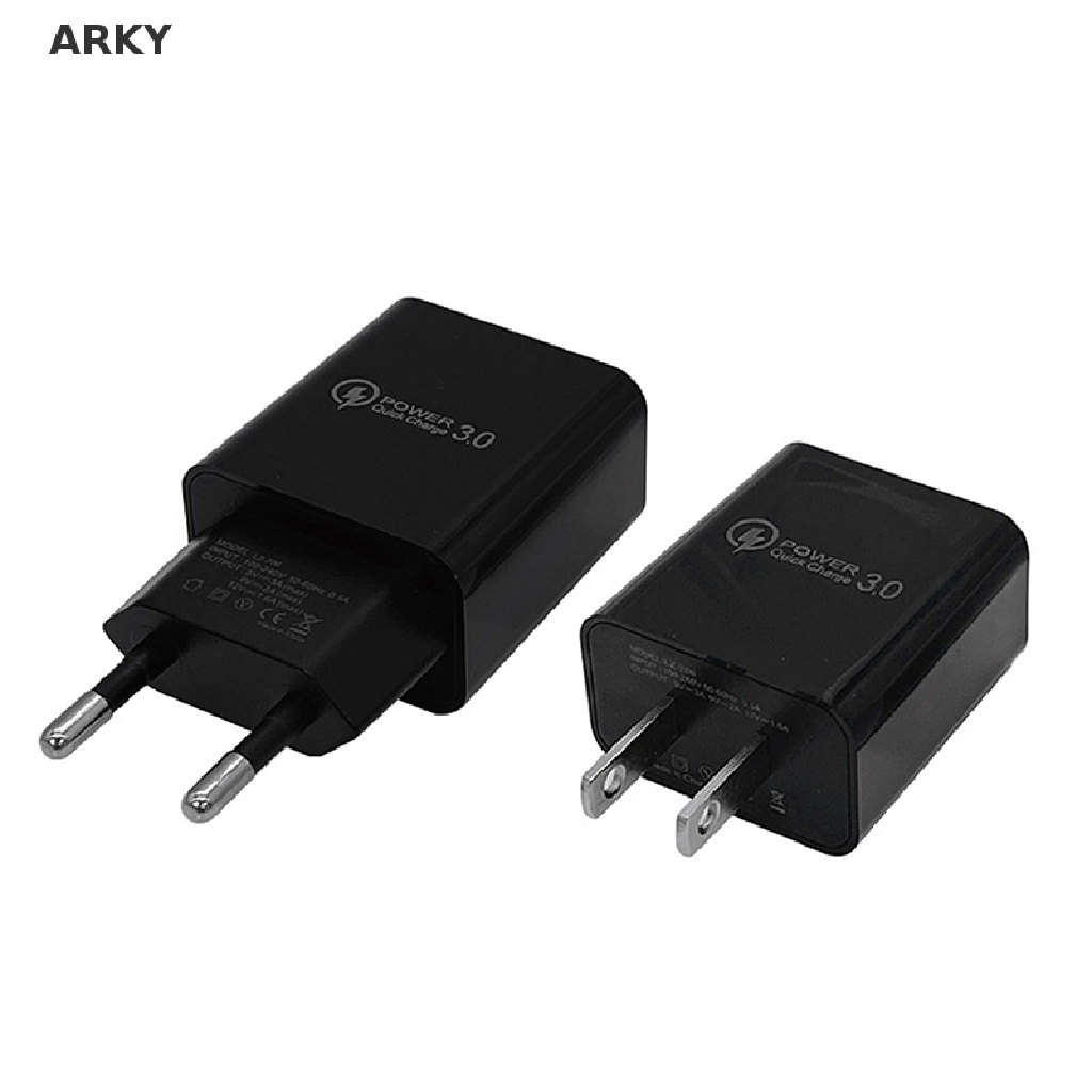 Cốc Sạc Nhanh QC 3.0 18W 3A USB Cho iPhone Huawei Samsung EU US
