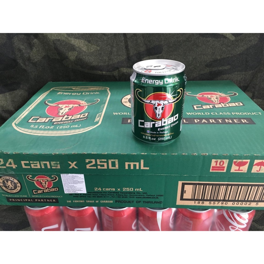 Nước tăng lực Carabao Thailand lon 250 ml