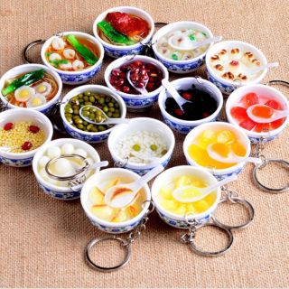 Móc khóa chén chè 3d