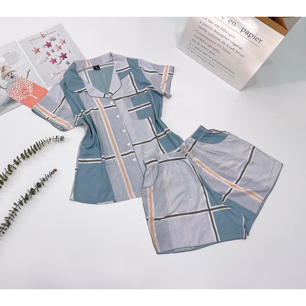 Pijama đùi chất tole lanh hàng VNXK