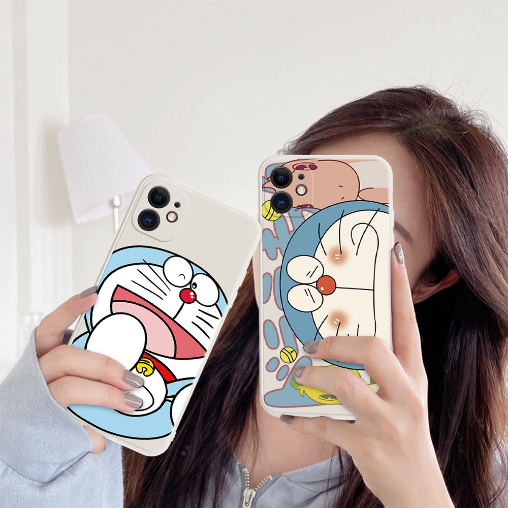 Ốp điện thoại in hình Doraemon dễ thương thích hợp cho iPhone 11 Pro Max 7 8 6 6s Plus X XS XR Max H046