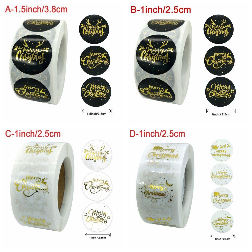 Set 500 Nhãn Dán Giấy Kraft Trang Trí Quà Giáng Sinh