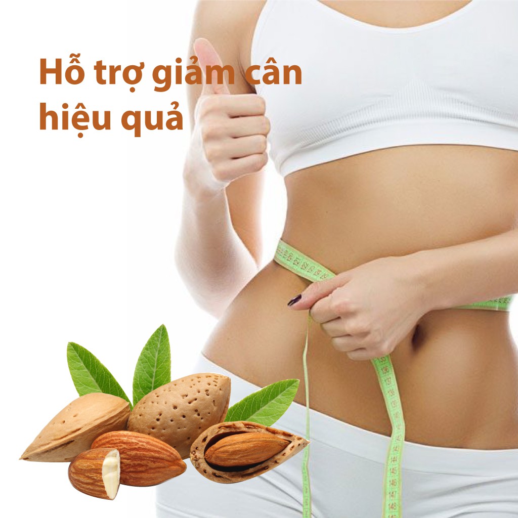 Hạnh Nhân Tách Vỏ Sấy Tự Nhiên Hàng Mỹ - Hộp 250g