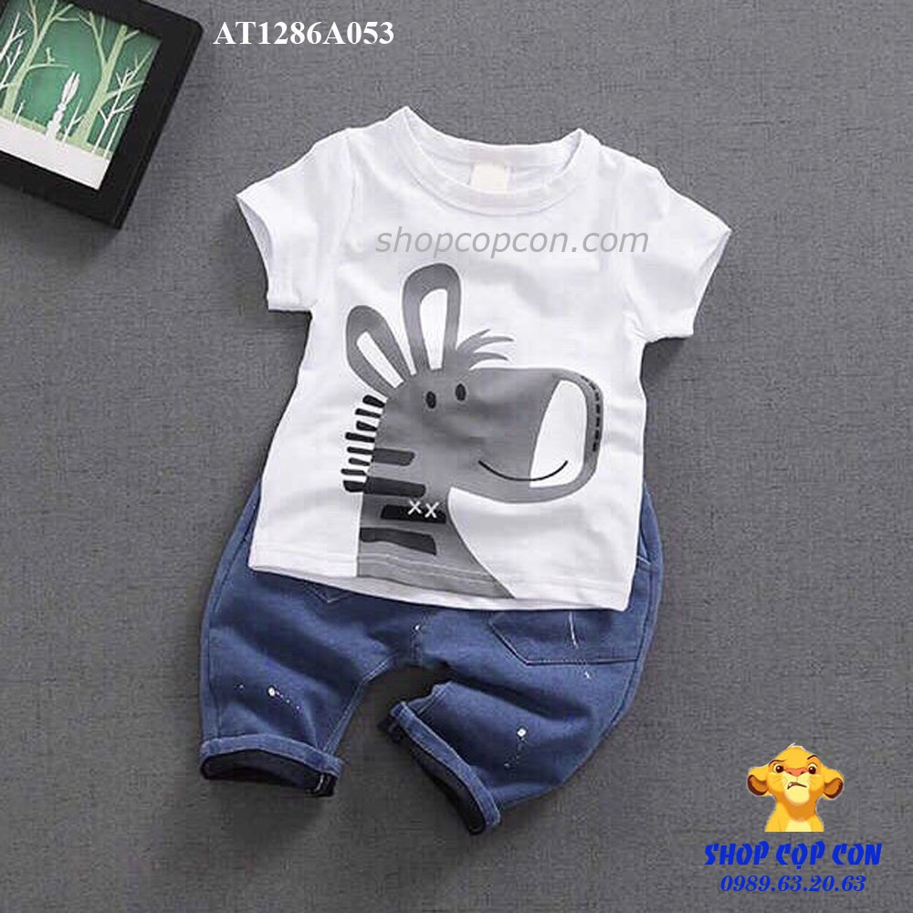 Áo thun bé trai in hình ngựa