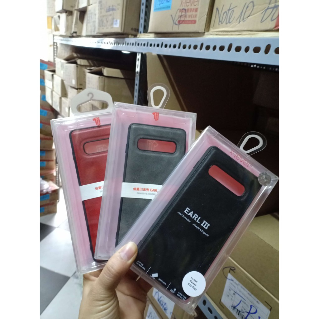 Ốp lưng da PU X-level cho S10/ S10 Plus/ S10+ viền dẻo chống sốc sang trọng Chính hãng