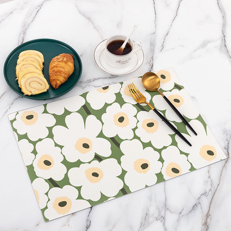 Tấm Da Lót Bàn Ăn Cách Nhiệt Chống Thấm Nước/Dầu Mỡ/Chống Nhiệt Độ Cao