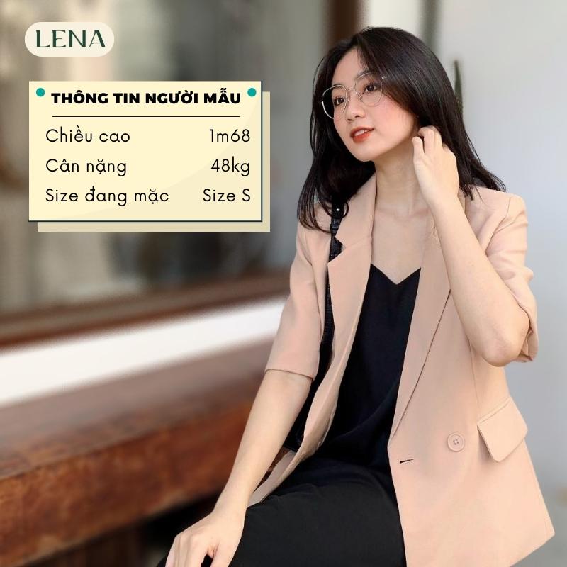 Áo Blazer nữ dáng vest tay lỡ 2 lớp LENA có đệm vai phối váy 2 dây dáng dài trẻ trung thanh lịch GMA027 | BigBuy360 - bigbuy360.vn