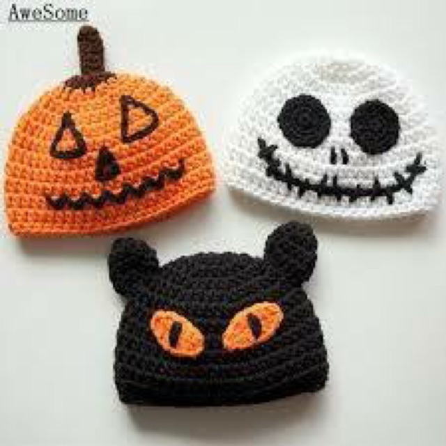 Mũ len haloween cho bé
