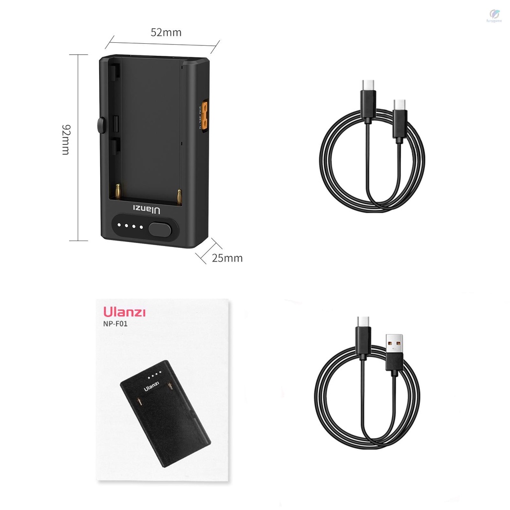 Bộ Sạc Pin Máy Ảnh Đa Năng Ulanzi NP-F01 Đầu Vào Type-C PD / USB-A & D-TAP Ou 22W Cho Pin Máy Ảnh F550 / F750 / F970