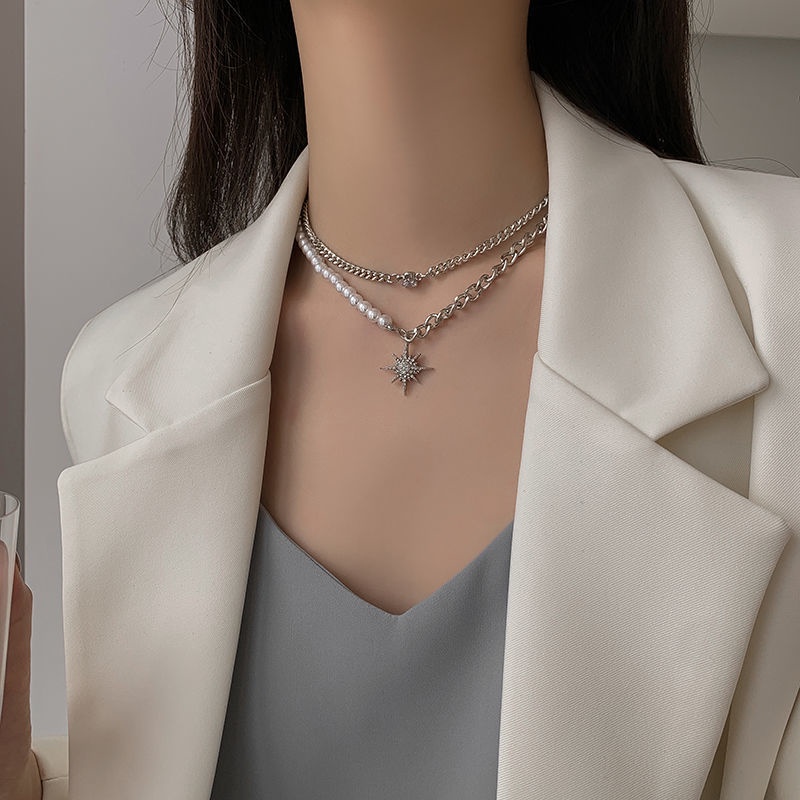 Vòng cổ Đính Ngọc Trai Phong Cách vintage