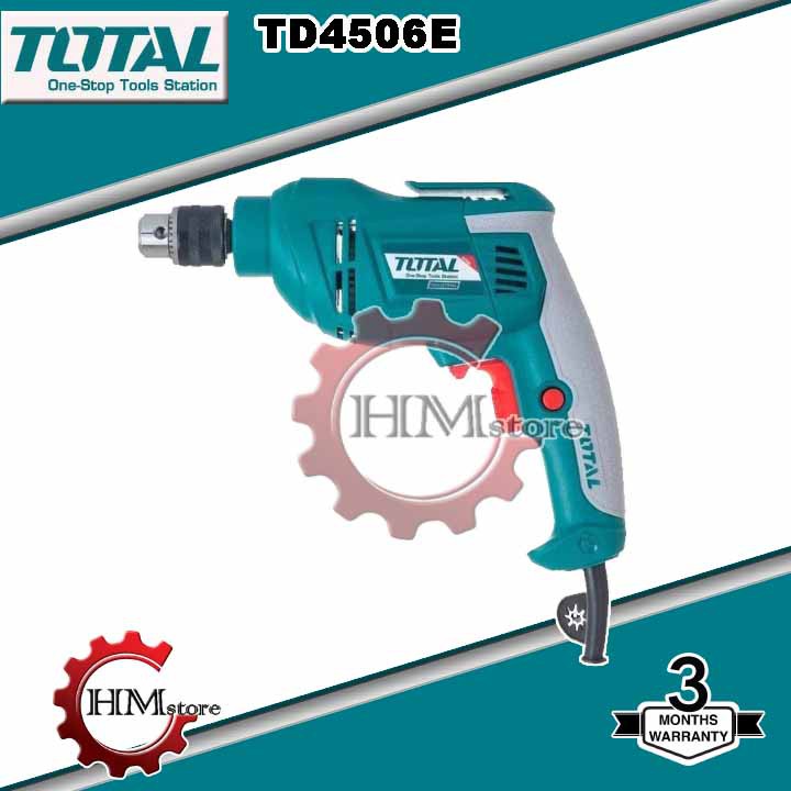 [Chính hãng] Máy khoan vặn vít Total TD4506E - Khoan cầm tay 6.5mm công suất 450w bảo hành 6 tháng