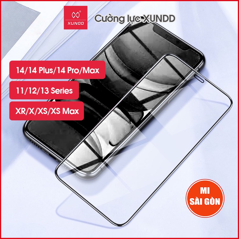 [Hỏa Tốc HCM] CƯỜNG LỰC XUNDD Full màn hình cho iPhone XR/ X/ XS/ XS Max/ iPhone 11/ 12/ 13/ 14 Series - Nguyên seal hộp