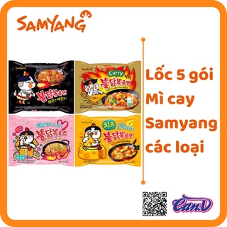 ( Bán sỉ ) Lốc 5 gói Mì cay Samyang các loại