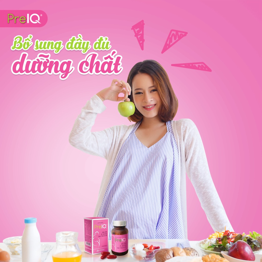Viên Uống Bổ Bầu PreIQ Gold  - Bổ sung vitamin và khoáng chất cho phụ nữ có thai & cho con bú