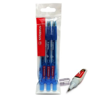 Combo Bút Bi Stabilo Marathon 318F (Bộ 3 Bút) + Bút Xóa Correction Pen CPS88