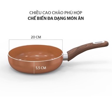 Chảo chiên chống dính sâu lòng thành cao Ceramic đáy từ Sunhouse SHG1120MCD/SHG1126MCD/ SHG1128MCD/SHG1130MCD- Sử dụng b