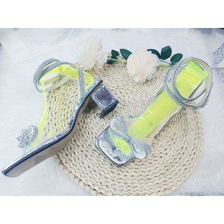 Giày sandal nữ bông đá nơ 5p