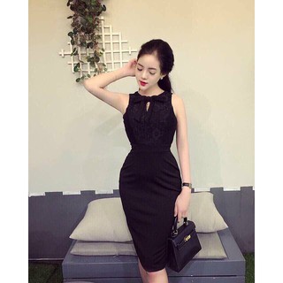 đầm body thắt nơ size l, xl
