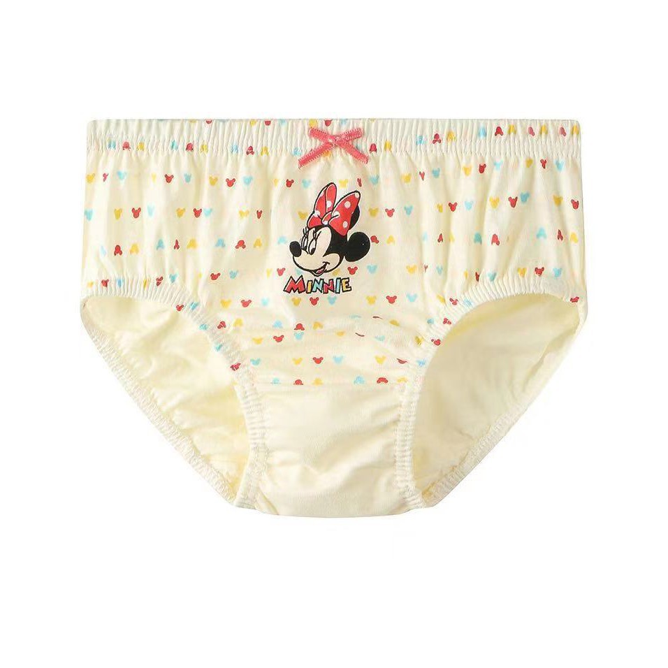 Set 5 quần lót bé gái Hàn Quốc 100% cotton mẫu Chuột Minnie