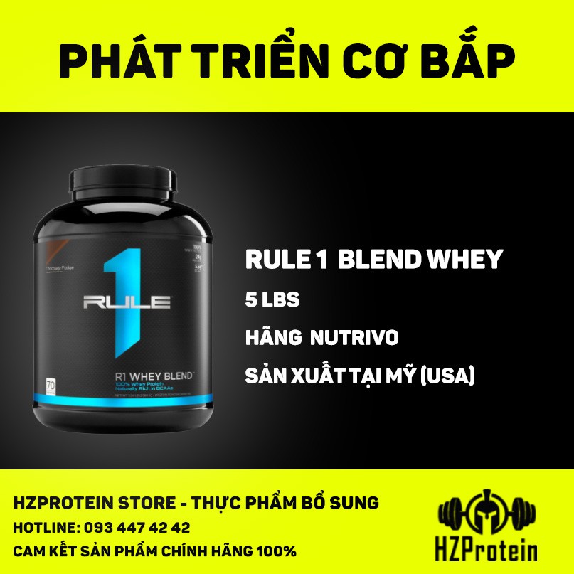 RULE1 PROTEIN BLEND WHEY - SỮA TĂN CƠ RULE 1 WHEY PROTEIN CHẤT LƯỢNG CAO - 5 LBS