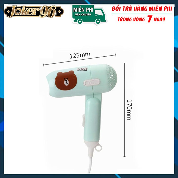 Máy sấy tóc mini gọn nhẹ hình thú cute tiện lợi đi du lịch