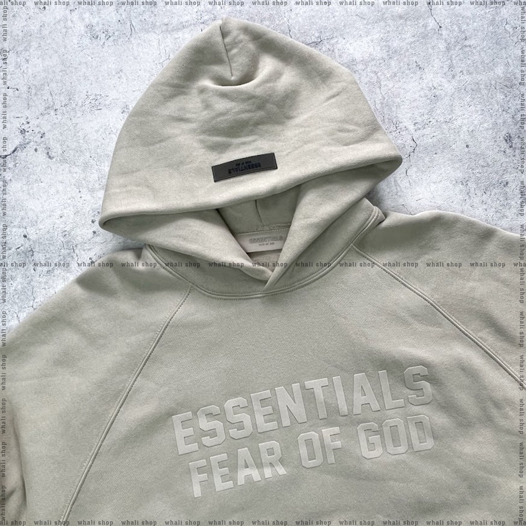 Hoodie FOG Essentials Logo Nhung Smoke Fall 2022