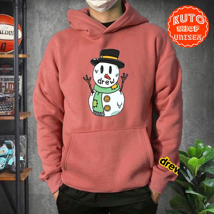ÁO HOODIE DREW Người Tuyết - Nỉ Bông Cao Cấp In Pet Dày Dặn - Full Size Full Màu