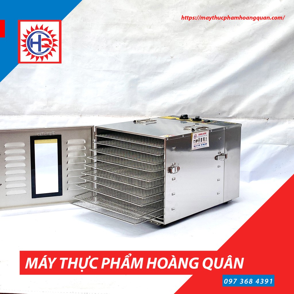 Máy sấy hoa quả, sấy thực phẩm, dược liệu 10 KHAY