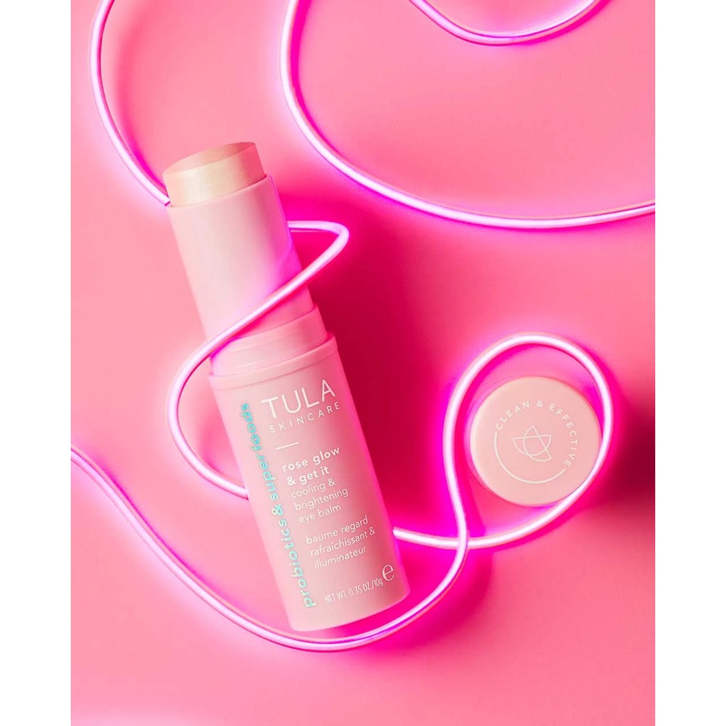 Tula Skincare - Kem Mắt Dạng Thỏi Tula Skincare Rose Glow &amp; Get it Cooling &amp; Brightening Eye Balm 10g