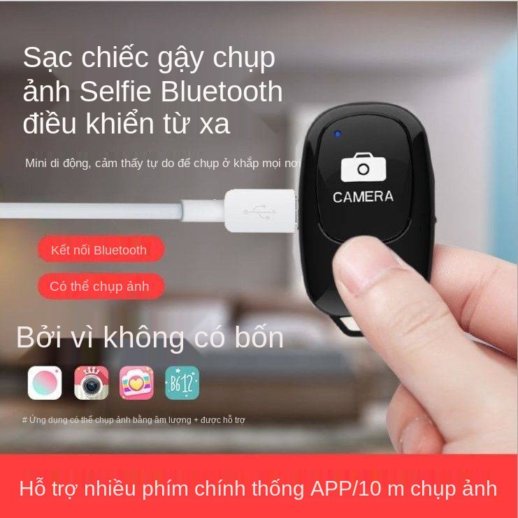 Điện thoại di động không dây Bluetooth điều khiển từ xa selfie mini camera quay video apple android