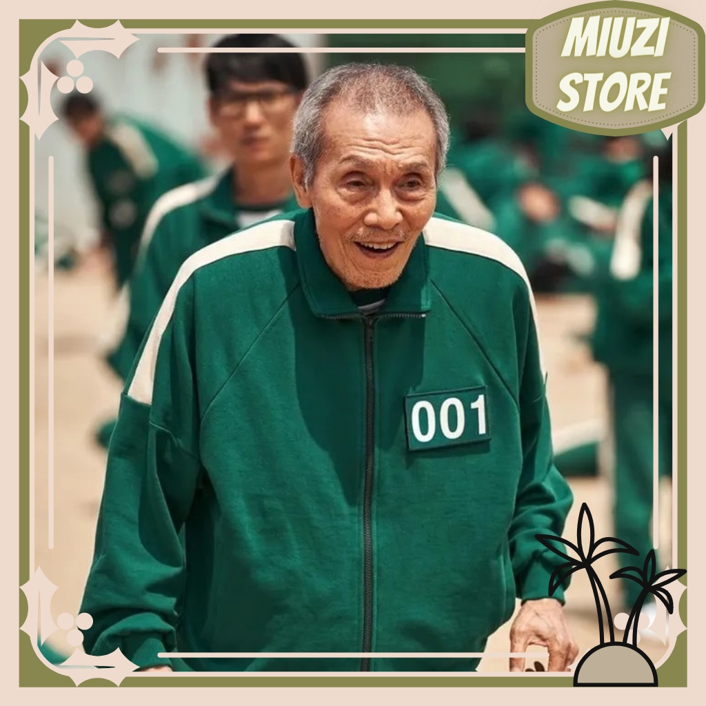 [Mã 12FASHIONSALE1 giảm 10K đơn 50K] Bộ squid game hót trend vải nỉ,bộ quần áo nam nữ có số Miuzi bộ trò chơi con mực