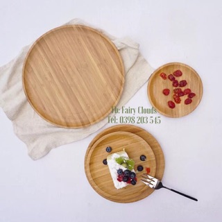Khay tre tròn