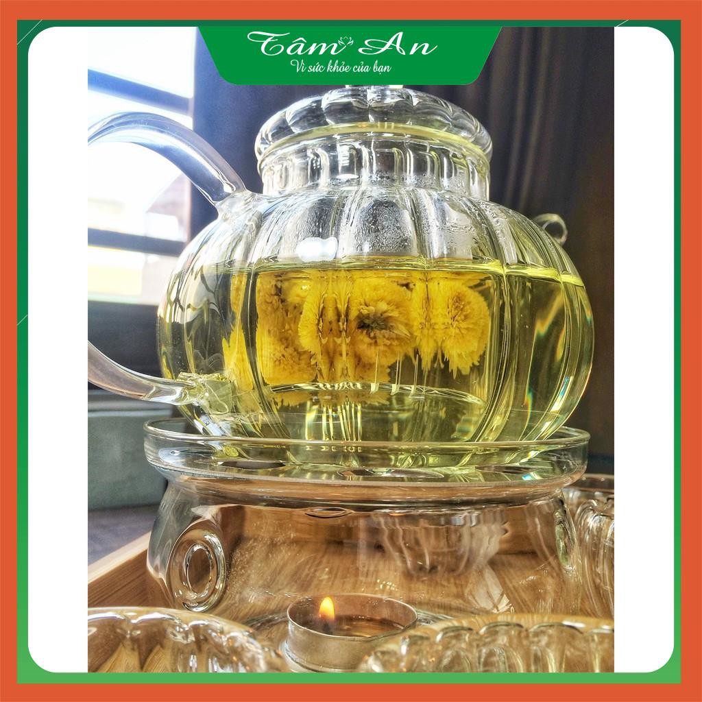 [Hàng loại 1] Trà hoa cúc hữu cơ - Hũ 50gr  ( Trà Ong Vàng) -Hoa cúc trồng làm trà, trên đất sạch, tưới nước sạch