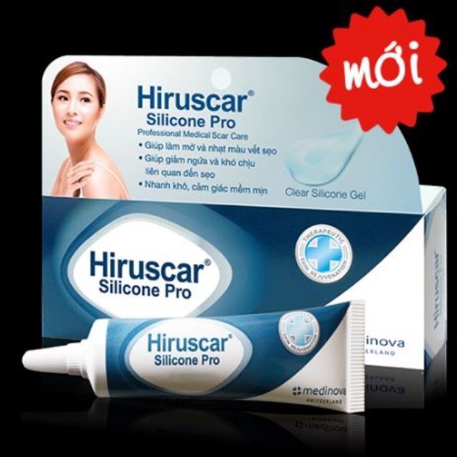 (CHÍNH HÃNG) Gel Sẹo Mổ, To, Lồi &amp; Phì Đại HIRUSCAR SILICONE PRO 10g