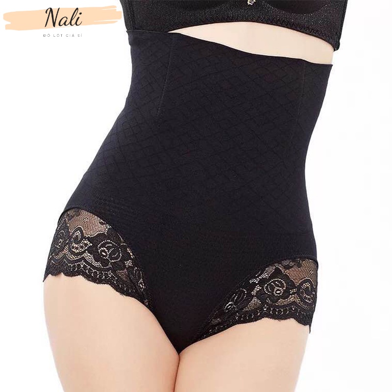 [Mã 12FASHIONSALE1 giảm 10K đơn 50K] Quần gen nịt bụng cao cấp có thanh chống cuộn, quàn nịt bụng phối ren NL119 | BigBuy360 - bigbuy360.vn
