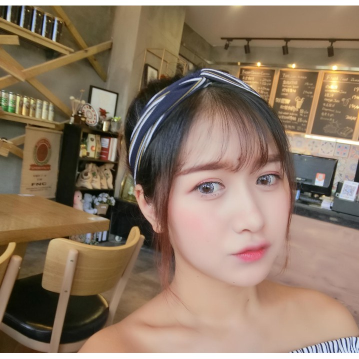Turban, băng đô nữ vải thun co giãn họa tiết kẻ sọc xinh xắn nhiều màu cho bạn gái