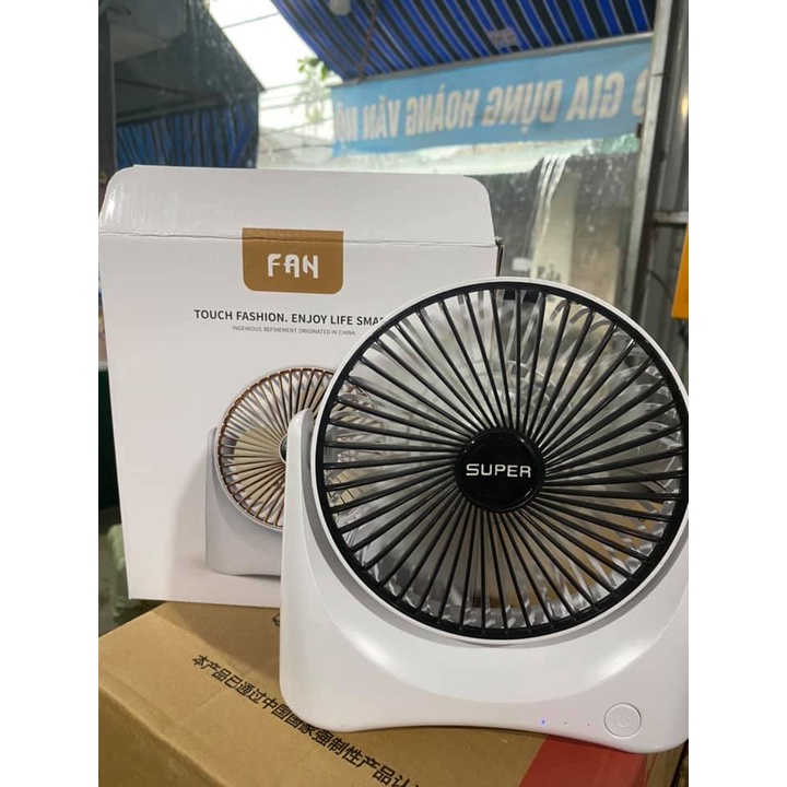 Quạt tích điện mini để bàn Fan 3 chế độ
