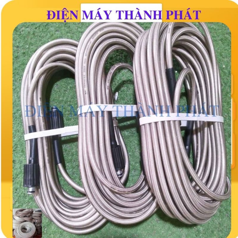 Bộ ống dây nối vòi xịt tăng áp cấp nước máy rửa xe chiều dài 10 đến 20 mét