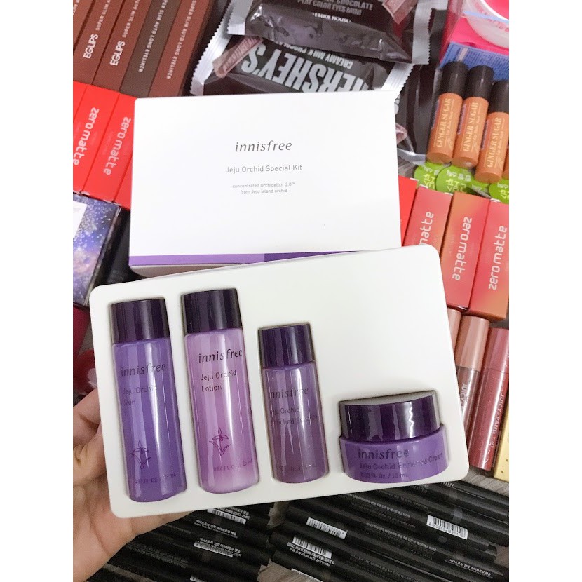 Bộ Dưỡng Da Chống Lão Hóa Innisfree Jeju Orchid Special Kit  set mini 4 món