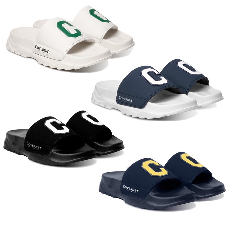 Dép nam nữ quai ngang COVERNAT Logo thêu đế đúc bánh mì cao 5cm tem mác đầy đủ [ FULL BOX + hỗ trợ đổi size ]