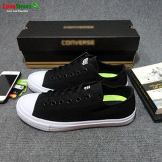 Giày all star ck ii nữ đen cổ thấp