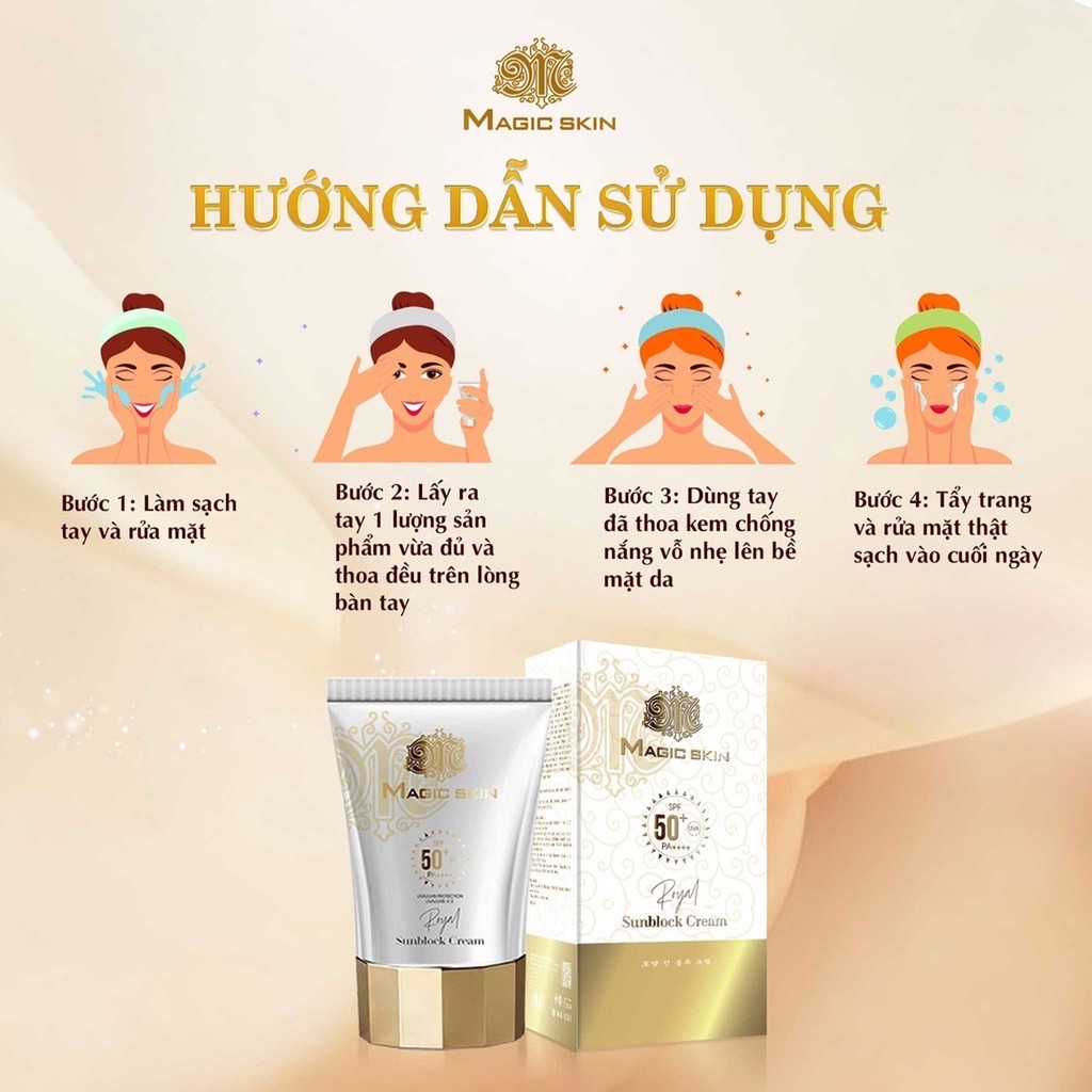 Kem chống nắng Royal Magic Skin MỚI 👍 Chống nắng dưỡng da  ✔ CHÍNH HÃNG