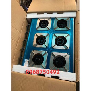 Bếp gas 6 họng, bếp gas 6 kiềng inox 304 siêu sịn sò