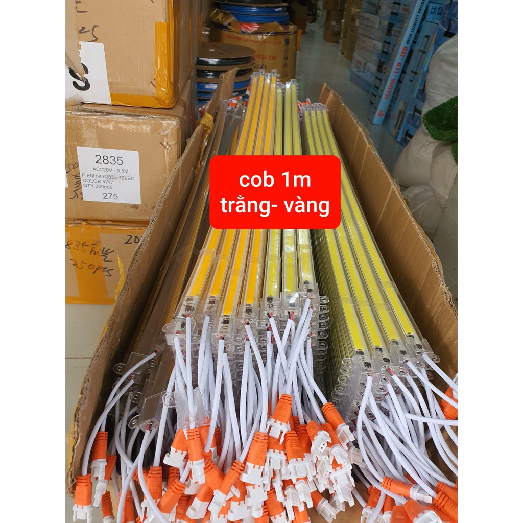 ĐÈN LED THANH COBO 220V SIÊU SÁNG ,TRẮNG = VÀNG
